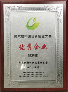 2017年获得第六届中国创新创业大赛